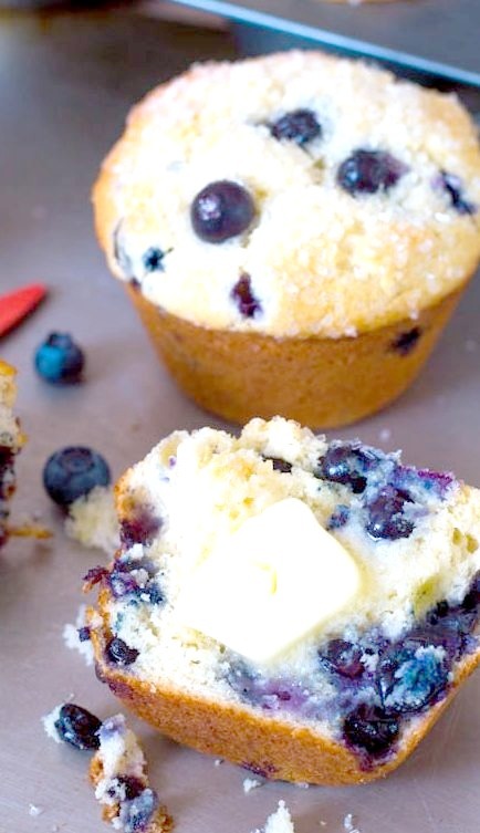 Sparkling Jumbo Blueberry Muffins