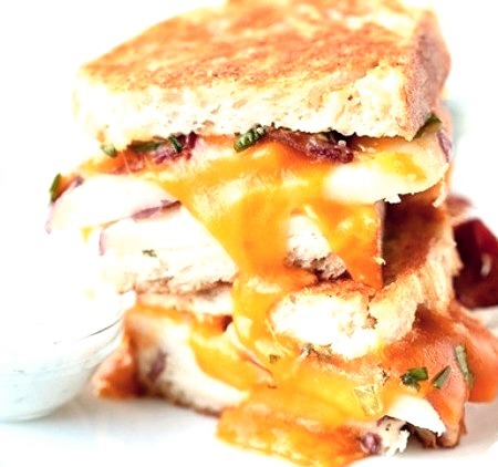 Grilled cheese & potato sandwich