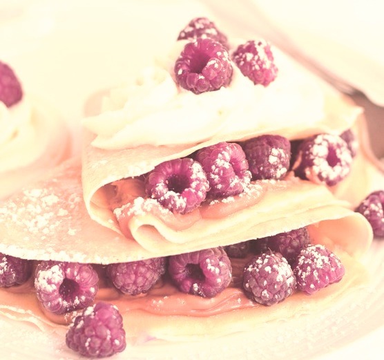 Raspberries and Cream Biscoff Crepes