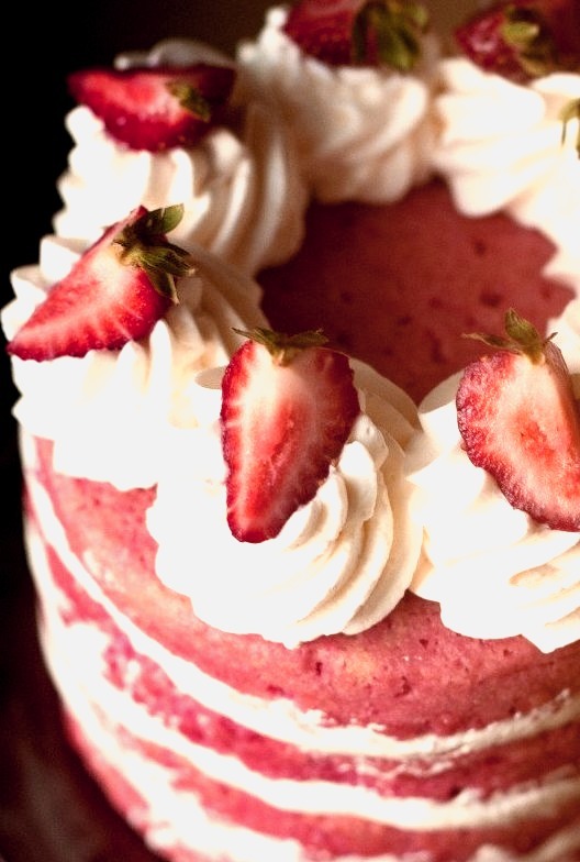 Made From Scratch Strawberries & Cream Cake